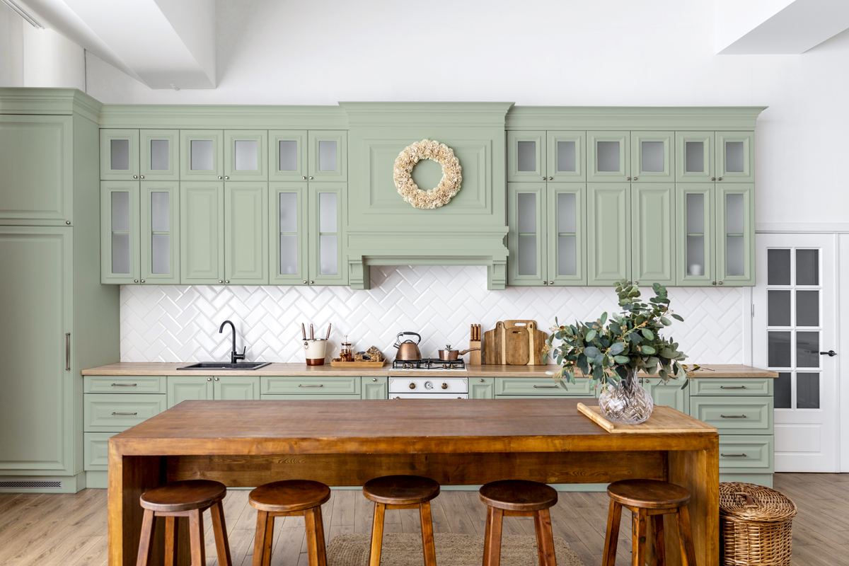 view-beautifully-decorated-green-kitchen